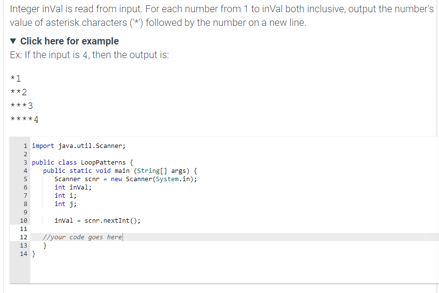  IN JAVA, PLEASE!! Integer inVal is read from input. For each