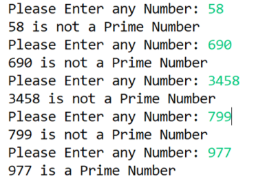 Python program that ask for 5 input values and then tell whether