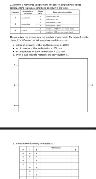 can you answer with step by step 9. A system is monitored