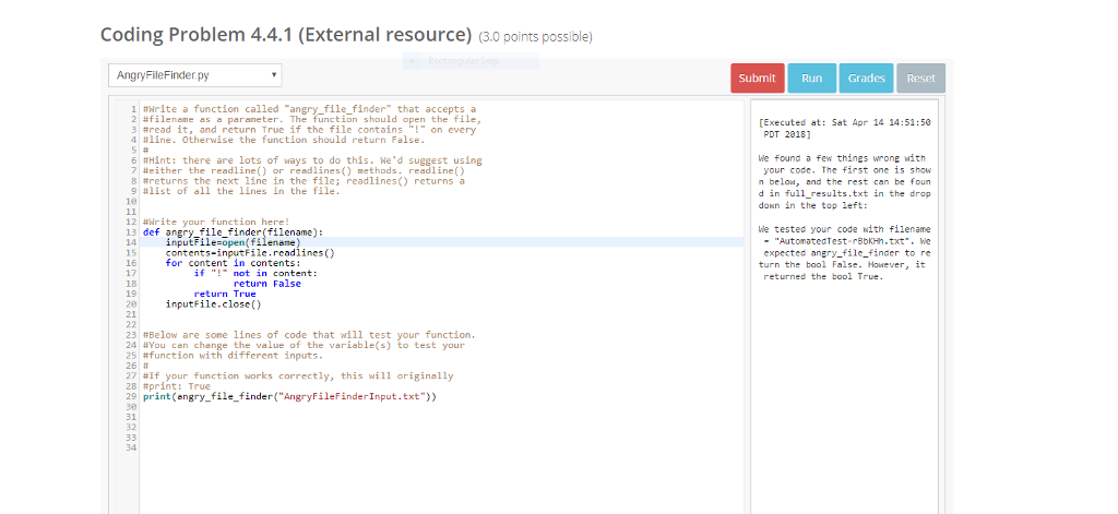 file input and output Coding Problem 4.4.1 (External resource) (3.0 points possible)