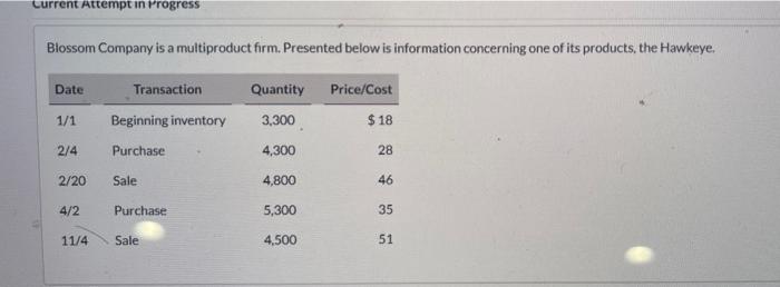 compute cogs round final answers to 0 decimals Current Attempt in Progress