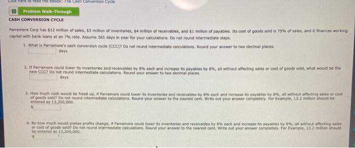  Click here to read the book The Cash Conversion de Problem