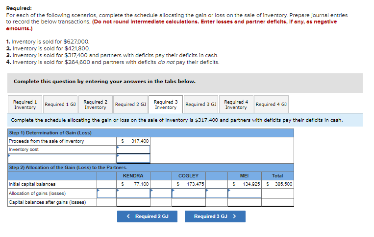 376; Cogley, 2/6, and Mei, 1/6). The partners have decided to liquidate