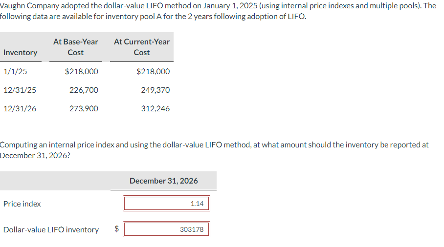  Computing an internal price index and using the dollar-value LIFO method,