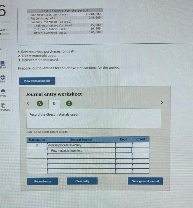 Required information [The following information applies to the questions displayed below] The