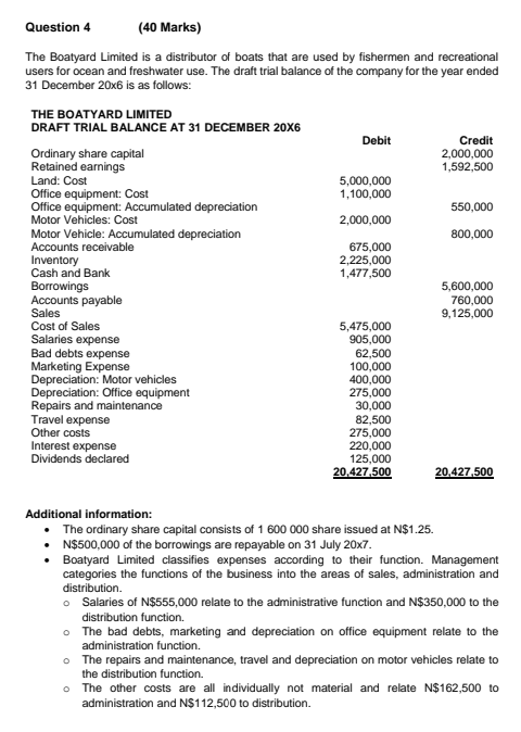  Please answer the whole question 4