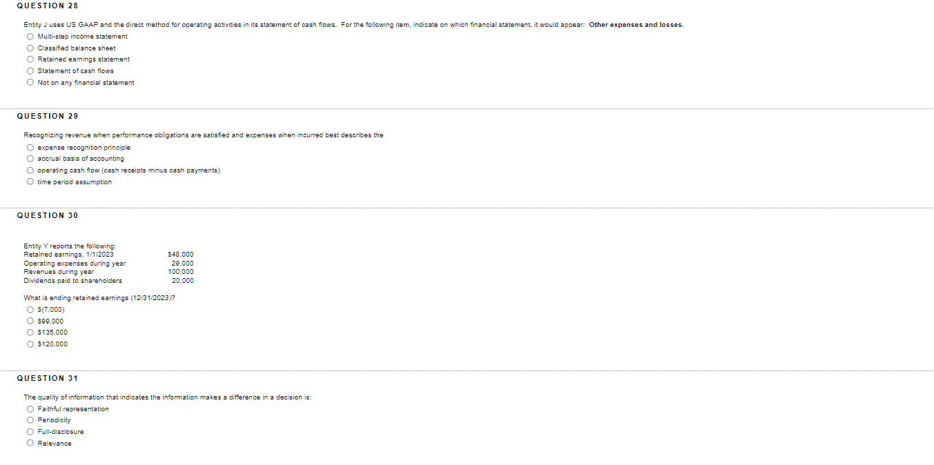 Provide calculations (if its possible) QUESTION 28 Entity J uses US GAAP