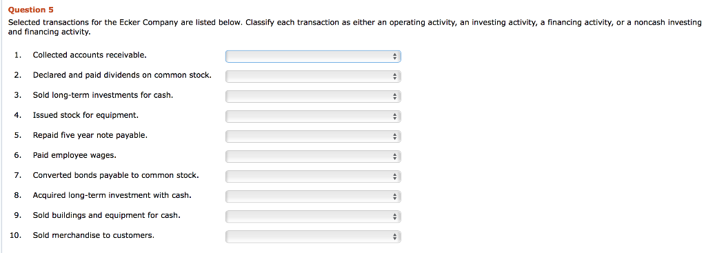 of bonds for cash. Proceeds from sale of equipment at book value.