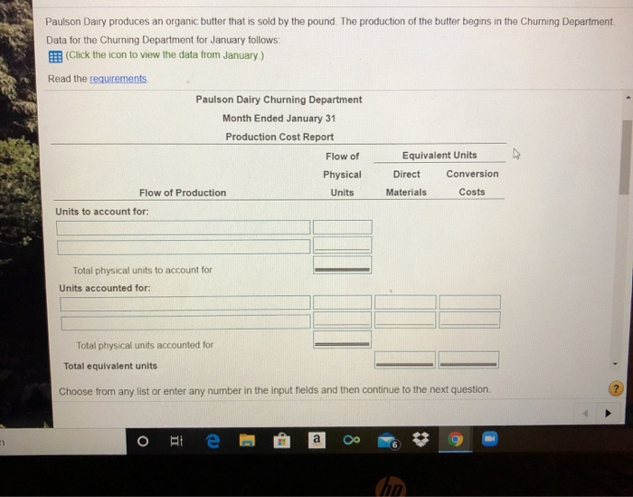 pound. The production of the butter begins in the Churning Department. Data