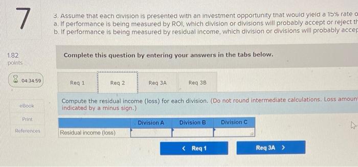 and Residual ncome [LO10-1, LO10-2] Selected sales and operating data for three