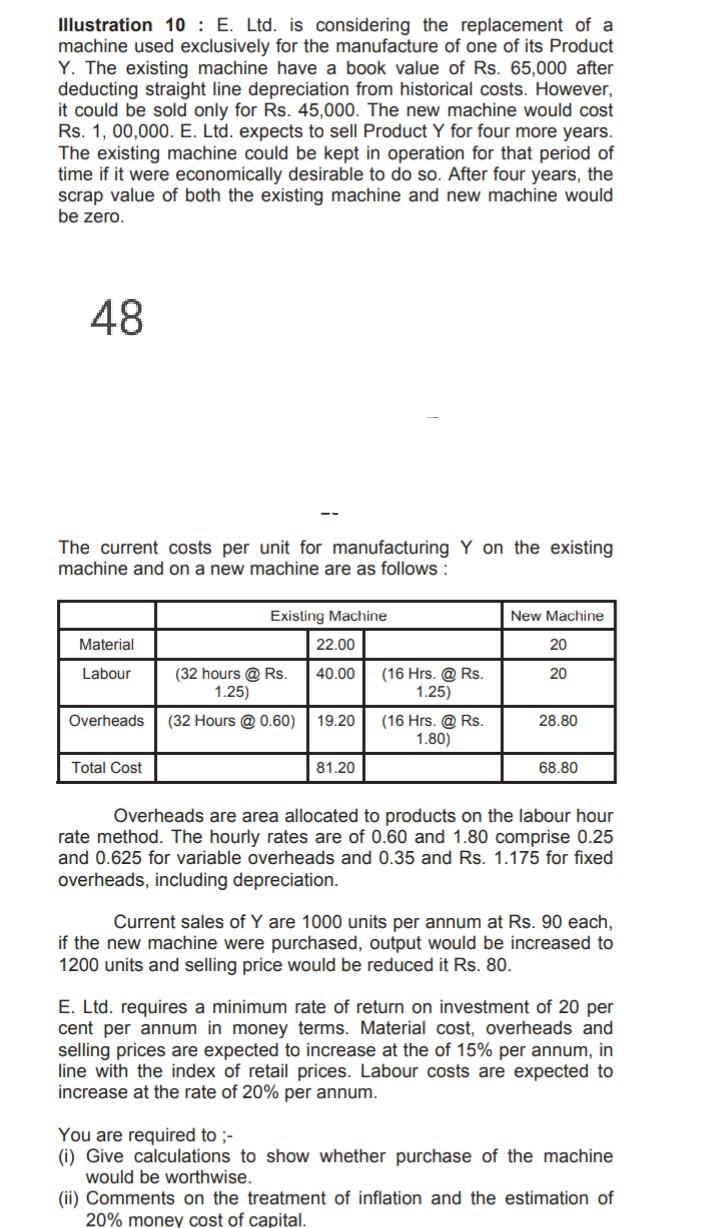  ndk Illustration 10 : E. Ltd. is considering the replacement of