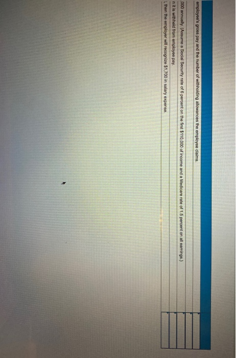 statements is true or false. a) The amount of federal tax withheld