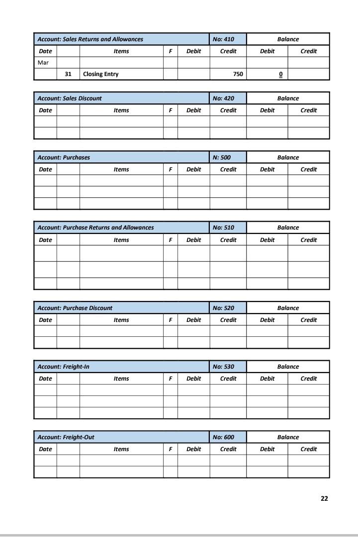 provided for you. 1 6 In March 2019, Ms. Rea Navara opened