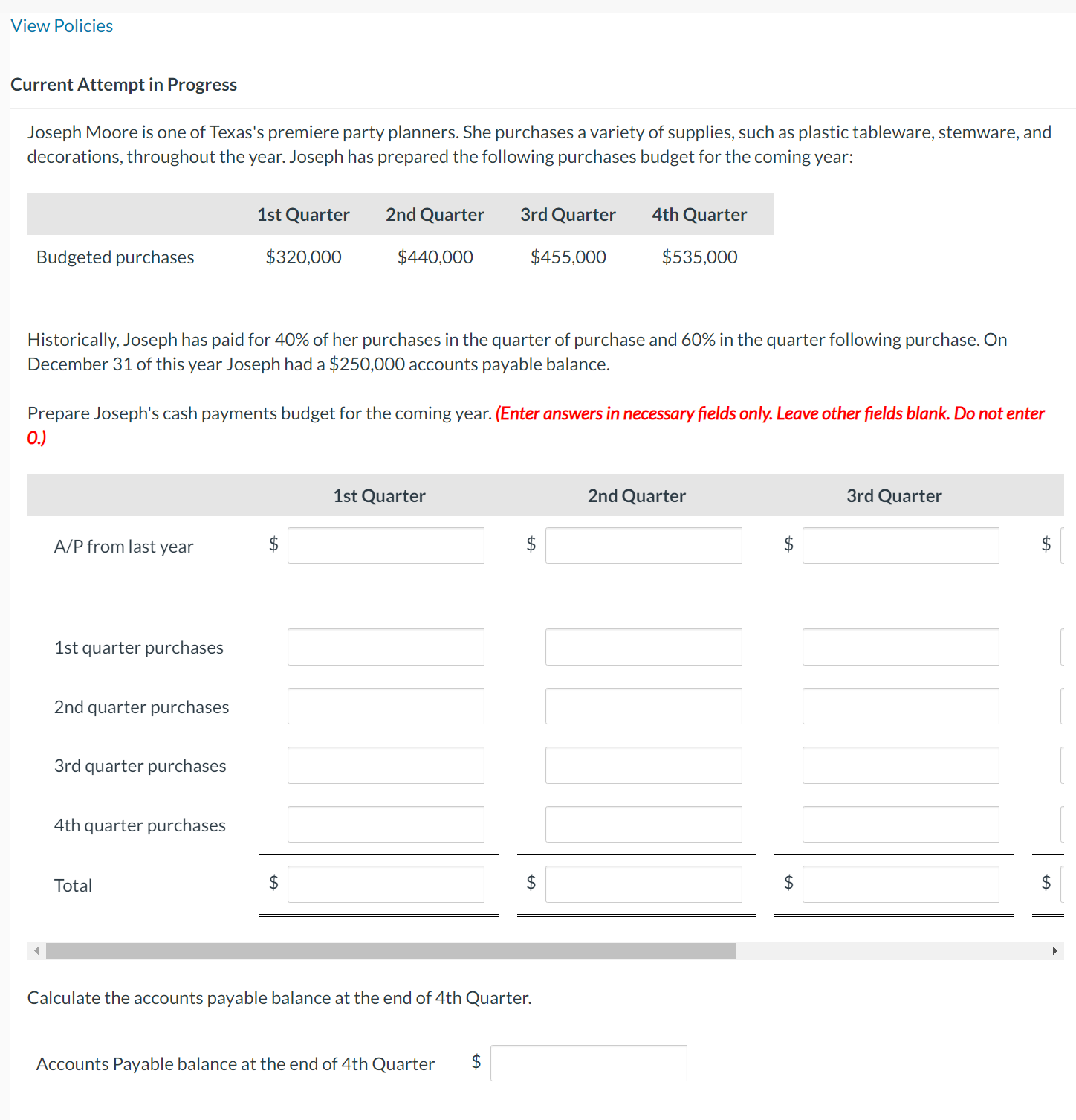  View Policies Current Attempt in Progress Joseph Moore is one of