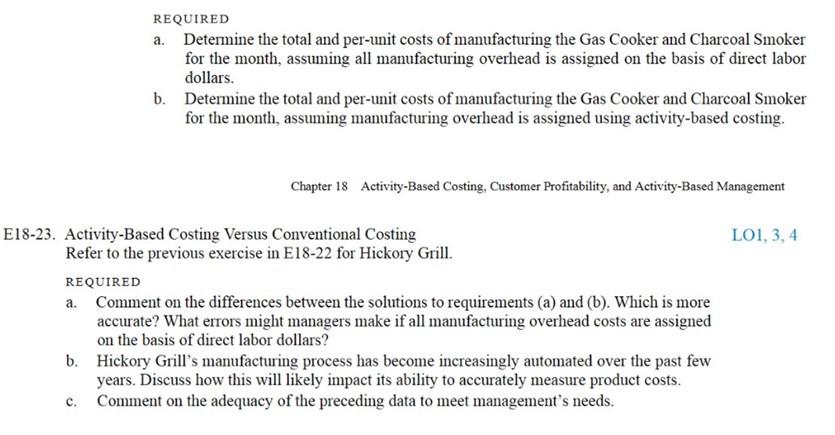 is a quesion from a new edition. please answer a, b, E18-23