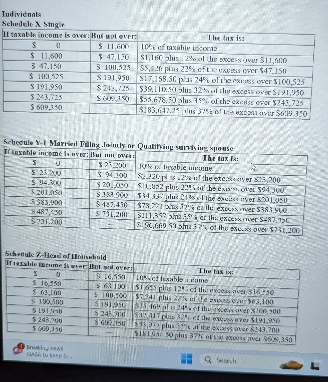  Problem 1-35(LO 1-3)(Algo) Chuck, a single taxpayer, earns $77,000 in taxable