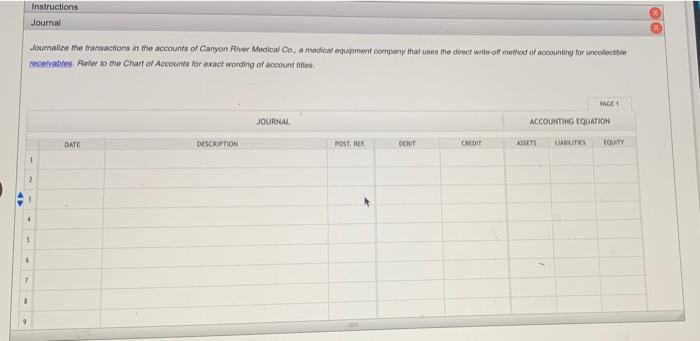 Account Journal Instructions Jan 19 June 2 Sold merchandise on account to