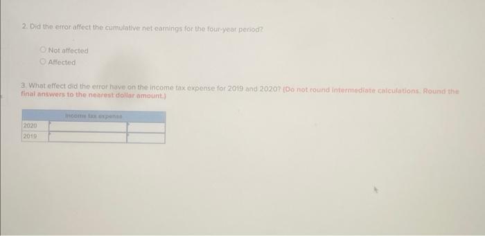 An audit revealed that in determining these amounts, the ending inventory for