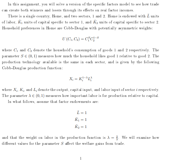 In this assignment, you will solve a version of the specific
