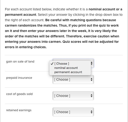 a debit or a credit. Select your answer by clicking in the