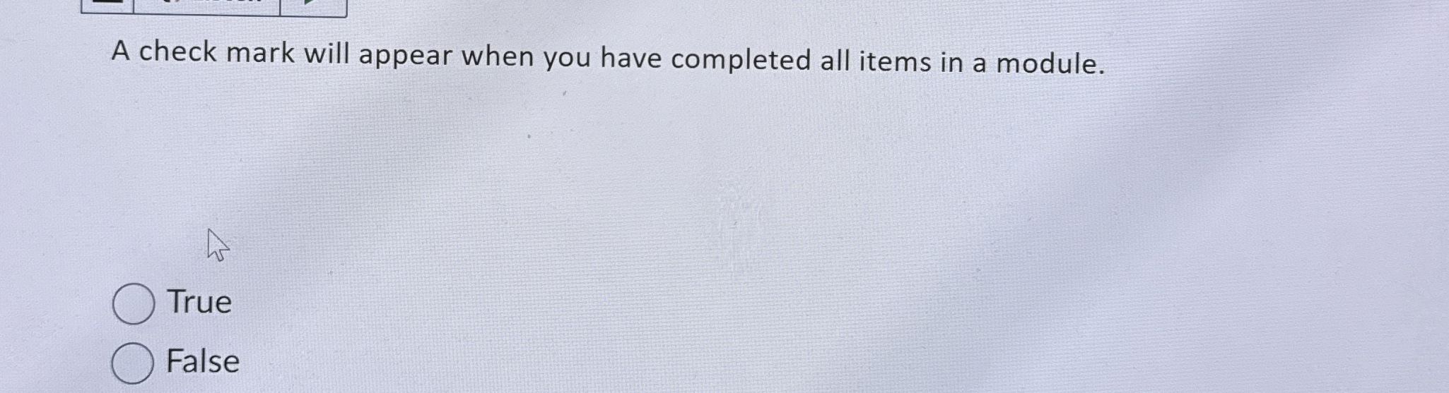  A check mark will appear when you have completed all items