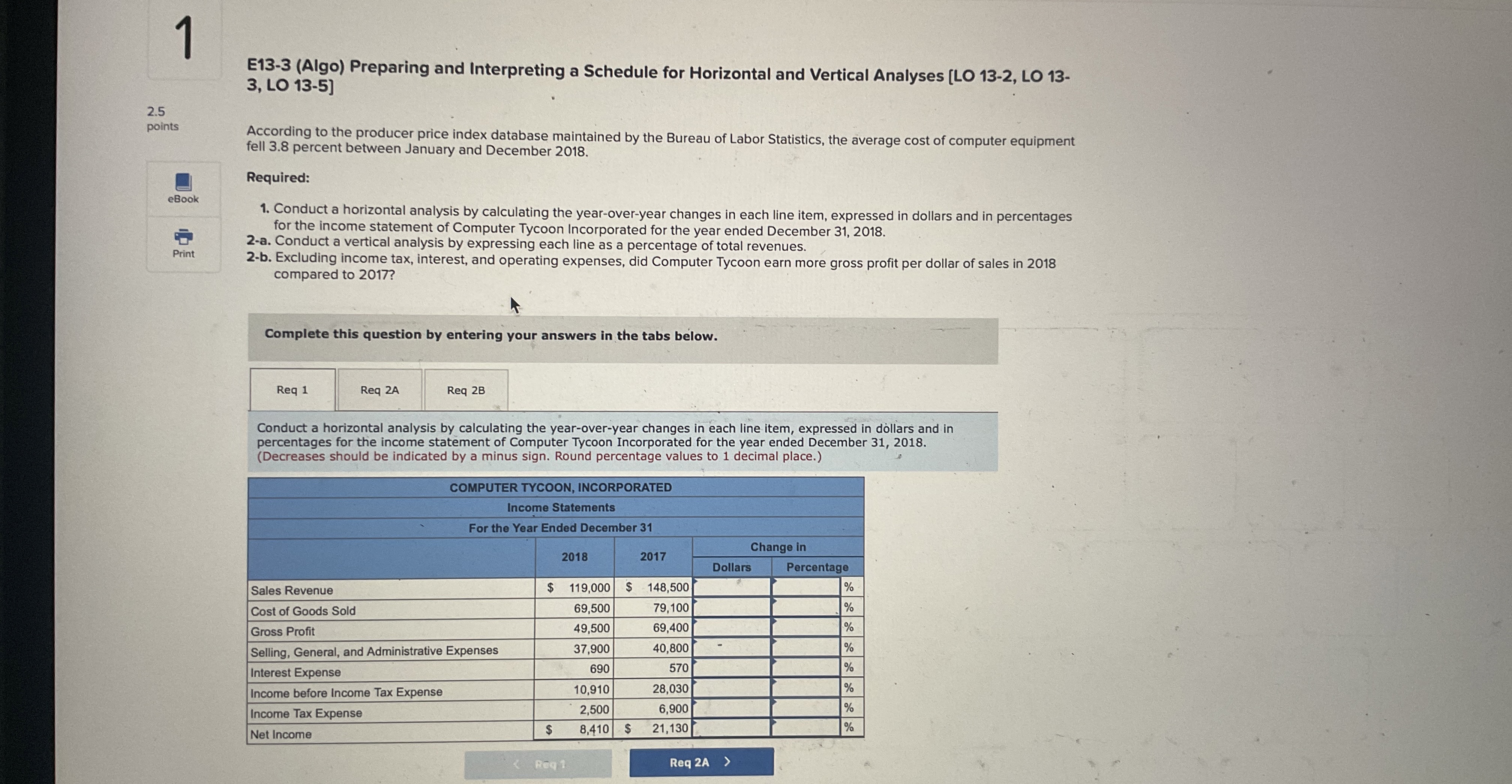  1 E13-3(Algo) Preparing and Interpreting a Schedule for Horizontal and Vertical