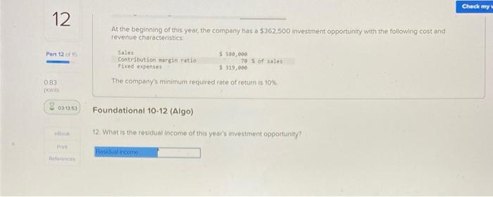 At the beginning of this year, the compary has a $362,500 irvestrent