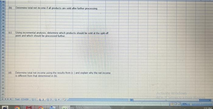 process further, joint products thatil inc. produces three separate product from a