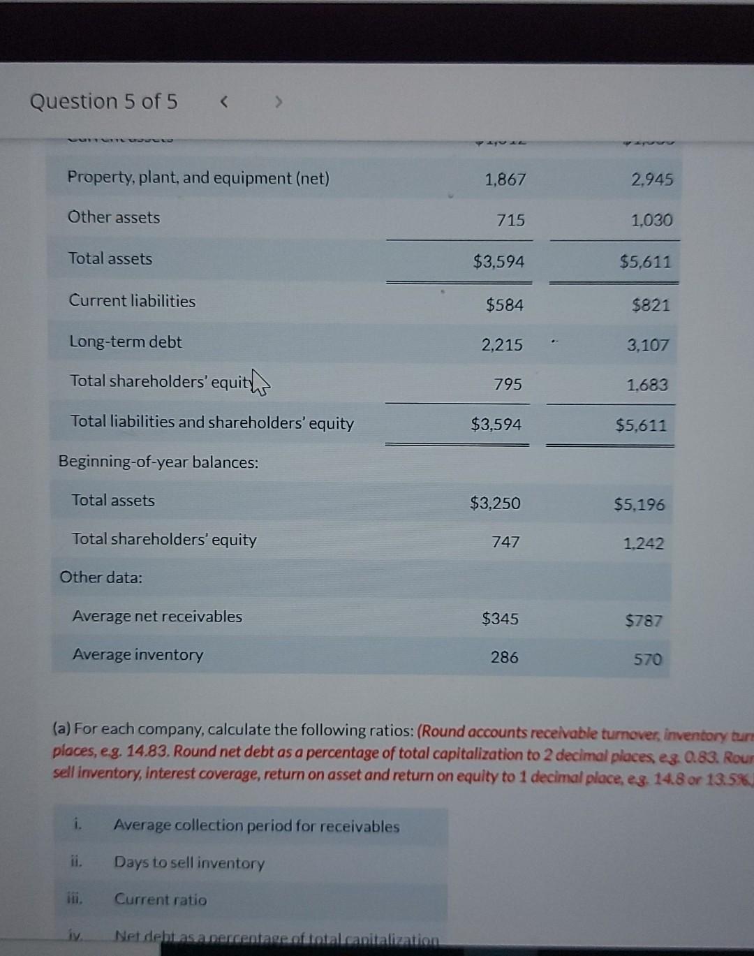 answer please last chance left (Compare ratios and comment on results) Selected