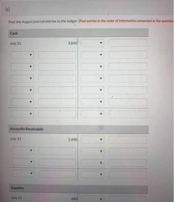 $3.940. Common Stock $3,360, and Retained Earnings $3.260. During August, the following