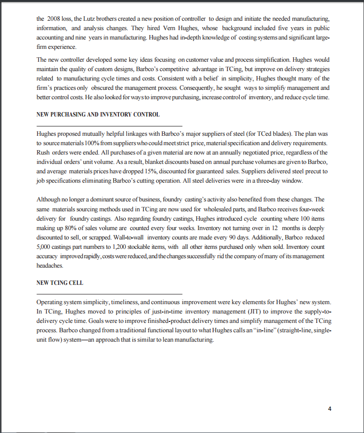 Barbco? Compare and explain fully the strategic and operational implications of cost-plus