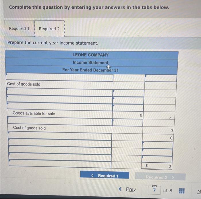 following year-end information is taken from the December 31 adjusted trial balance