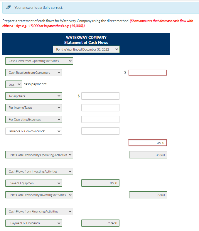 Thank you! WATERWAY COMPANY Comparative Balance Sheets December 31 Assets 2022 2021