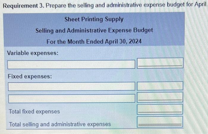 receipts from customers for April. 5. Prepare the schedule of cash payments