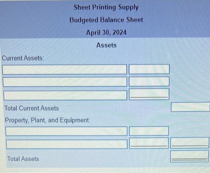 table Property, Plant, and Equipment: Requirement 2. Prepare the inventory, purchases, and