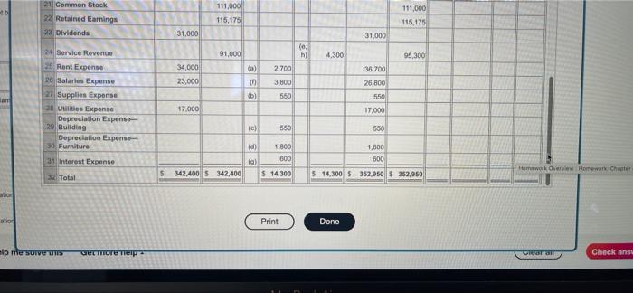 9,000 Prepaid Rent 4,000 10 Land 25,000 11 Building 130,000 Accumulated Depreciation