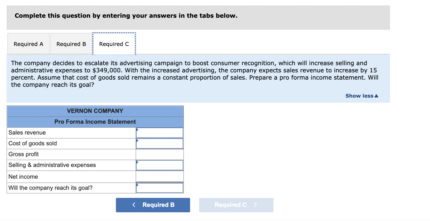 Add working notes, please! Complete this question by entering your answers in