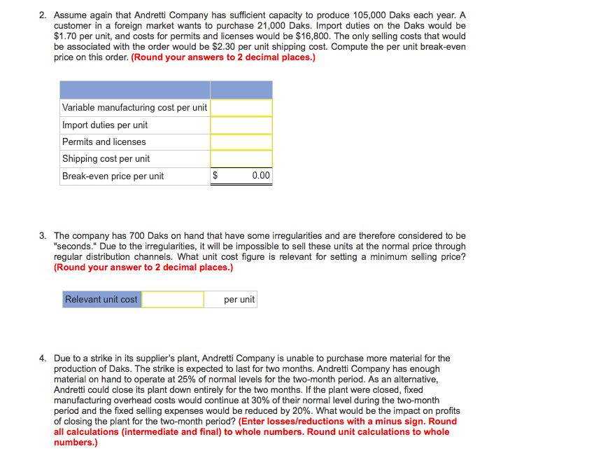 Analysis in a Variety of Situations [L012-2, LO 12-3, LO 12-4] Andretti