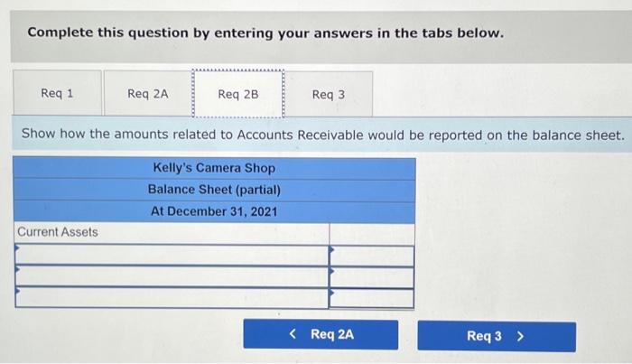 Method [LO 8-2] During the year ended December 31, 2021, Kelly's Camera