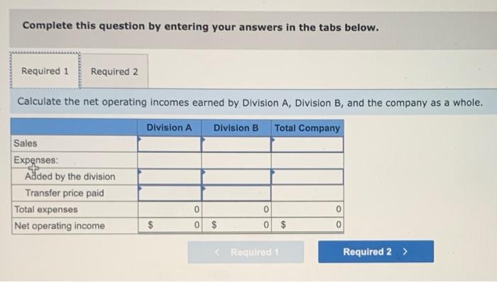 shown. 7 Sales to Division B were at the same price as