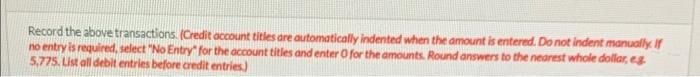 transactions in the month of May 2022. At the beginning of May.)