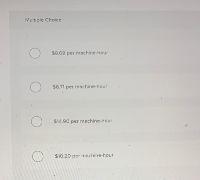 Giannitti Corporation bases its predetermined overheacl rate on the restimated machine-tiouis for
