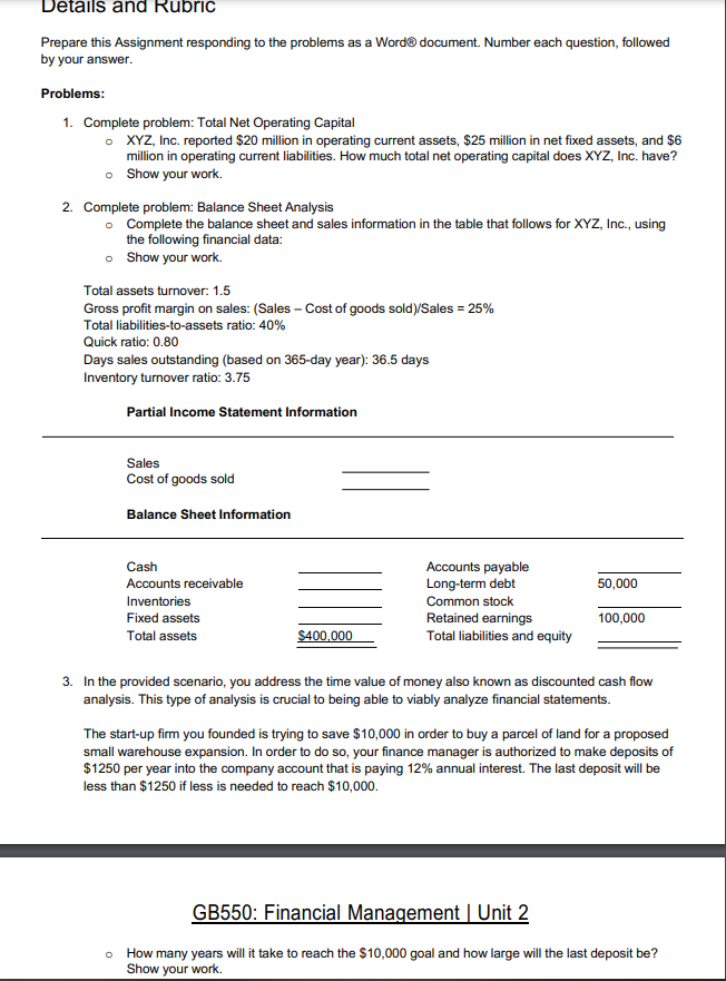 please only anser question 3 at the very bottom Prepare this Assignment