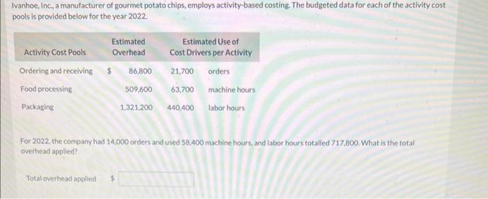 basis of direct labor hours. (a) Calculate the predetermined overhead rate. (Round