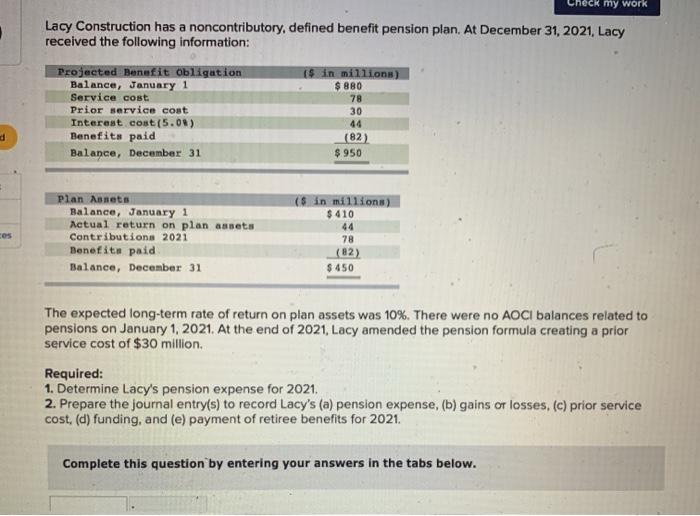 (5.0) Benefits paid Balance, December 31 30 44 (82) $ 950 Plan