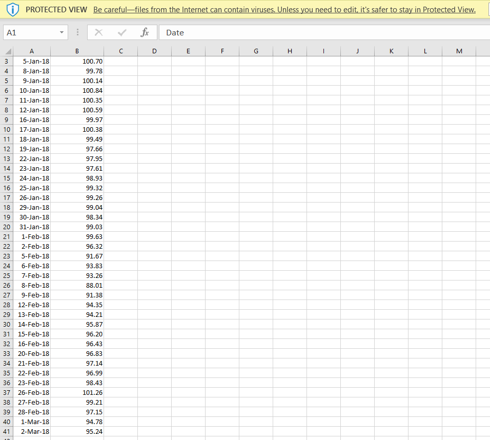 eBook The file P12_16.xlsx contains the daily closing prices of American Express