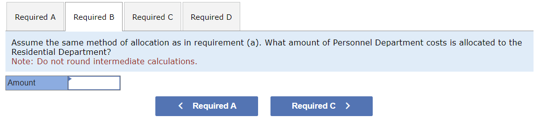 Do not round intermediate calculations. Assuming that the company allocates service department