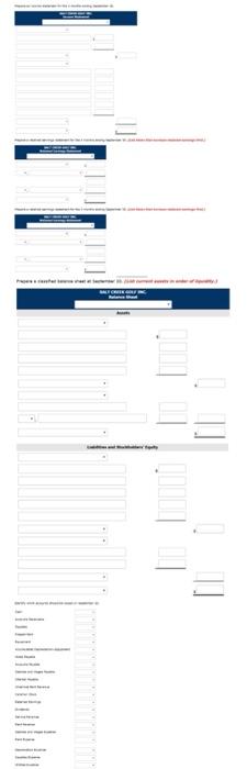 statements are prepared. The trial balance and adjusted trial balance on September