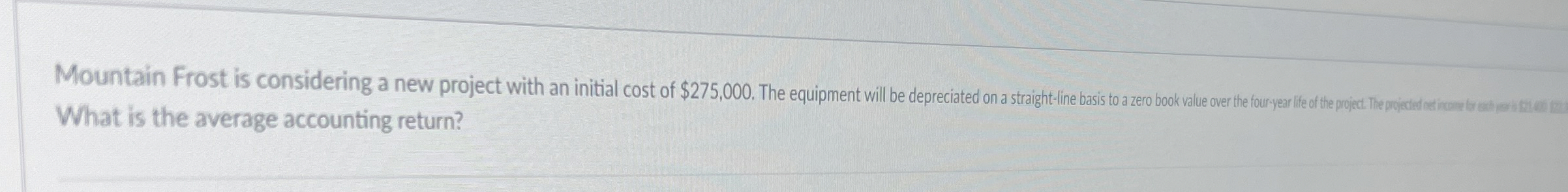  What is the average accounting return? 