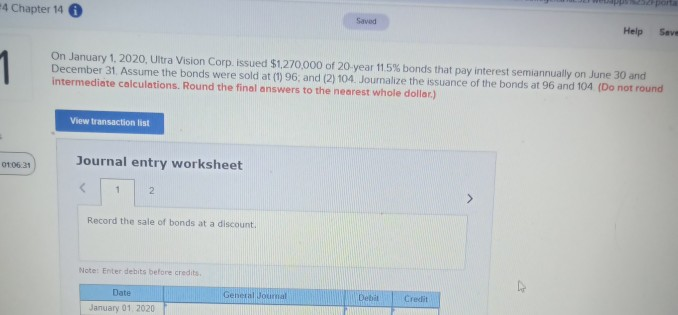 4 Chapter 14 Saved Help Save 1 On January 1, 2020